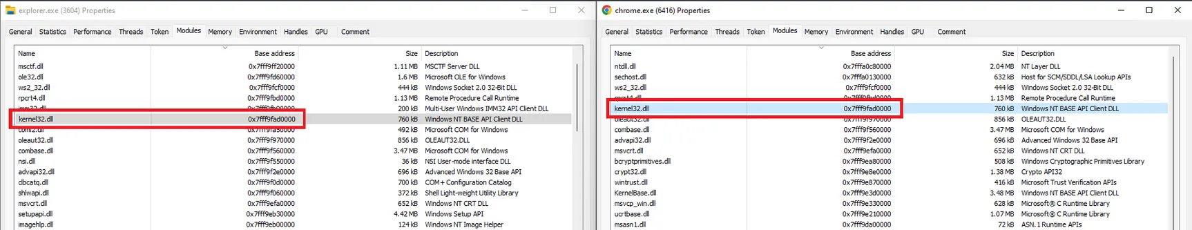 System-Wide DLL Base Address